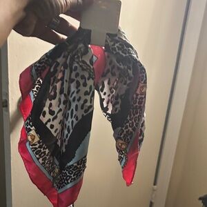 New Leopard Print Silk Scarf